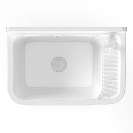 Pilozzo Parete Bianco 59x39x28 cm Resina con Dispenser e Kit Fissaggio