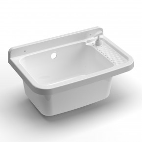 Pilozzo Parete Bianco 59x39x28 cm Resina con Dispenser e Kit Fissaggio
