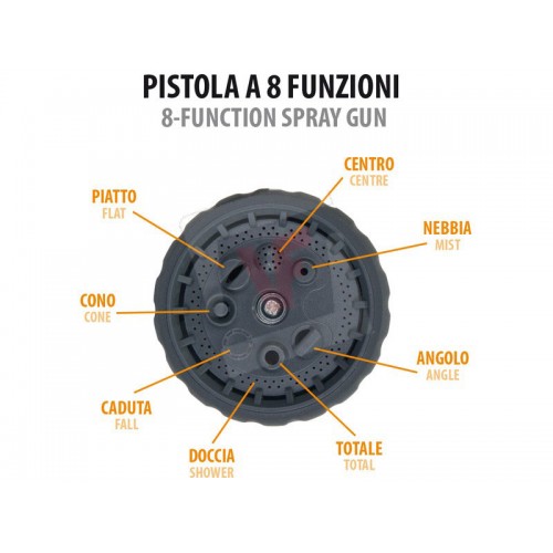 Tubo Acqua Estensibile fino 15 metri con Pistola per Innaffiare Fiori
