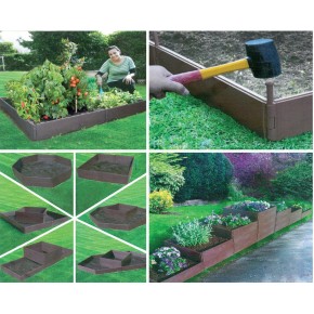 Set da 8 Pannelli Fioriera Orto Multiforma Plastica Giardinaggio Aiuola Vasi | BricoShop24 2