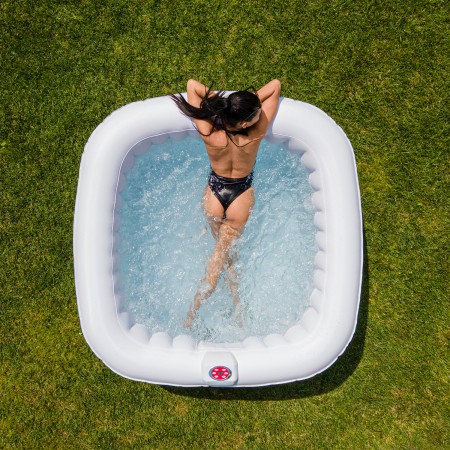 Piscina Idromassaggio Gonfiabile per 4 persone da Esterno con Copertura