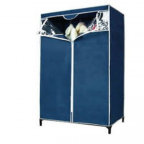 Armadio in Tessuto blu Tnt con Apertura a Zip Finestra Trasparente