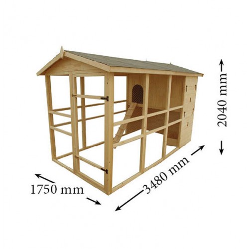 Casa Pollaio in Legno 8 12 Polli per Galline Ovaiole Prefabbricato