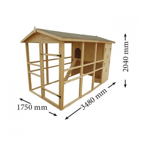 Casa Pollaio in Legno 8 12 Polli per Galline Ovaiole Prefabbricato