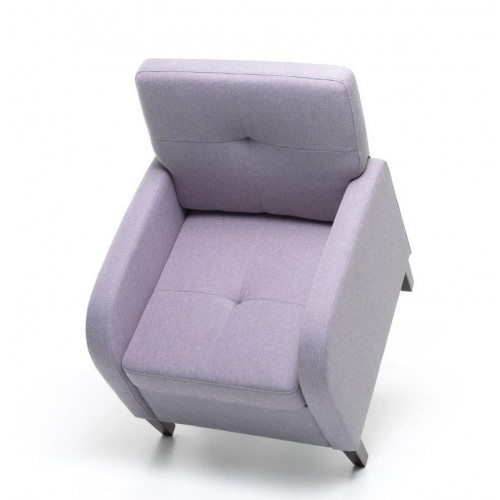 Poltrona da lettura rivestimento in tessuto Grigio