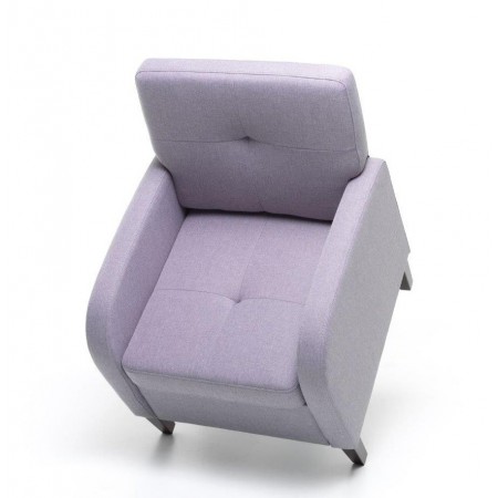 Poltrona da lettura rivestimento in tessuto Grigio