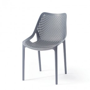 Sedia da Giardino in Polipropilene Grigio 2