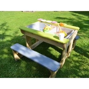 Tavolo da Pic Nic in Legno per Bambini Giardino 2