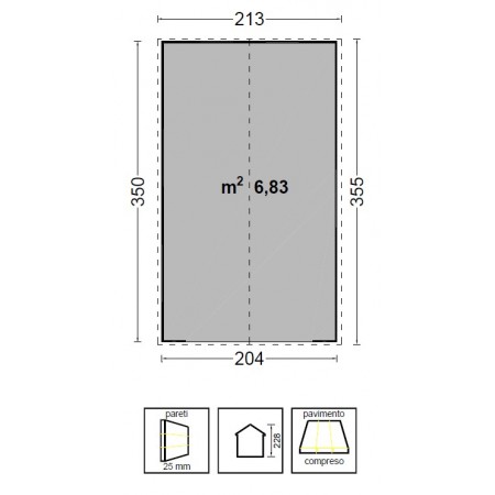 Box Portattrezzi 200x350 cm in Resina