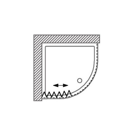 Box Doccia Semicircolare Tondo in PVC Rettangolare a Soffietto Quadrato 2 Lati