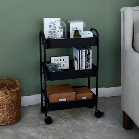 Carrello da cucina e Portavivande Nero