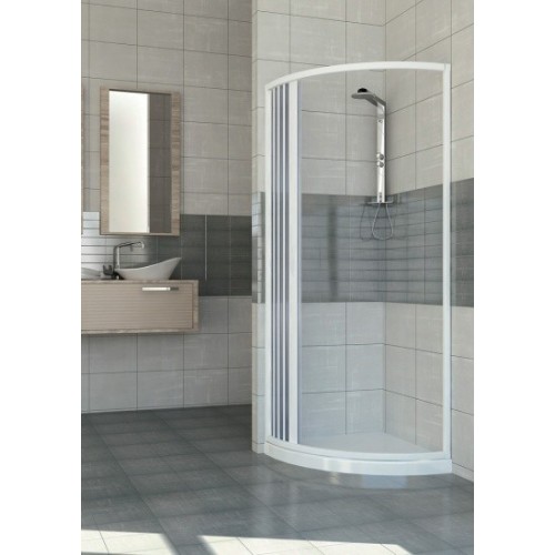 Box Doccia Semicircolare Tondo in PVC Rettangolare a Soffietto Quadrato 2 Lati