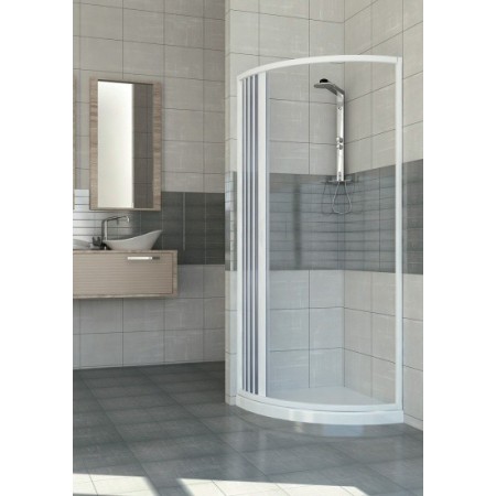 Box Doccia Semicircolare Tondo in PVC Rettangolare a Soffietto Quadrato 2 Lati