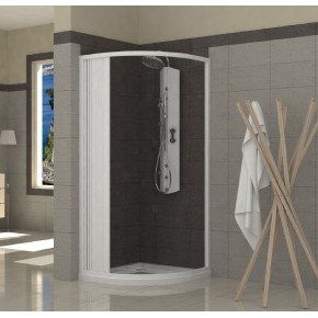 Box Doccia Semicircolare Tondo in PVC Rettangolare a Soffietto Quadrato 2 Lati 2
