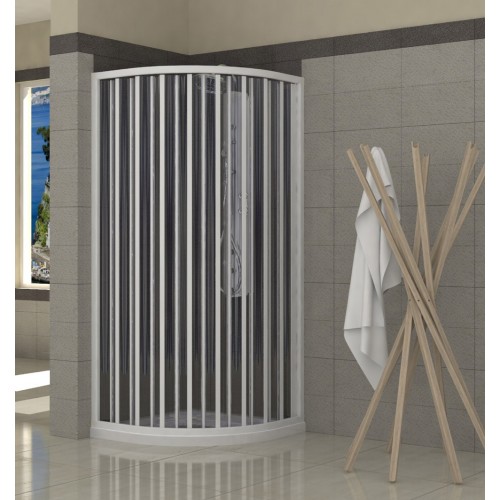 Box Doccia Semicircolare Tondo in PVC Rettangolare a Soffietto Quadrato 2 Lati