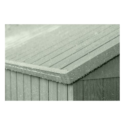 Casetta in resina Keter Darwin 125x184 cm Verde effetto Legno naturale