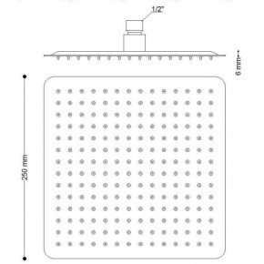 Soffione doccia Inox 250x250 mm 2