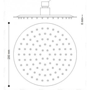Soffione per doccia inox tondo 200 mm 2