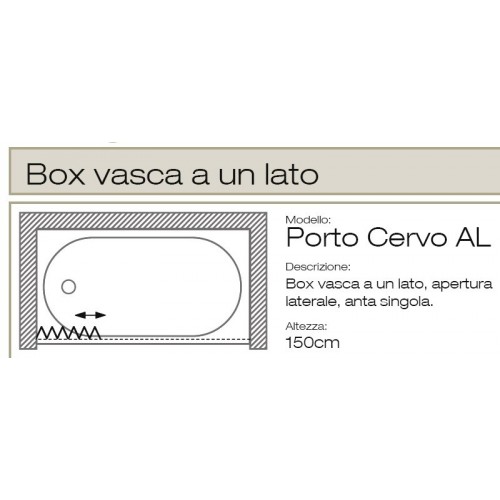 Box Doccia per Vasca a Soffietto in PVC Nicchia Sopravasca un Lato Anta Colorato