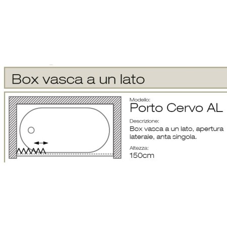 Box Doccia per Vasca a Soffietto in PVC Nicchia Sopravasca un Lato Anta Colorato