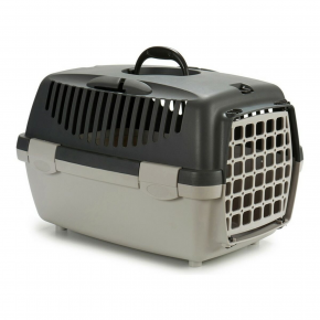 Trasportino per Cani e Gatti piccola taglia grigio scuro/grigio chiaro