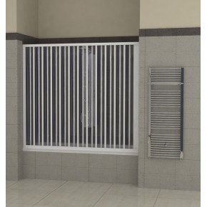 Box Doccia per Vasca a Soffietto in PVC Nicchia Sopravasca un Lato Anta Colorato