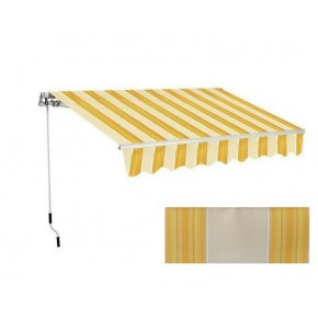 Tenda da Sole per Esterno 400x300 a Barra Quadra Riga Gialla