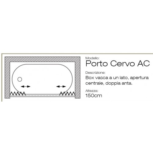 Parete Box Doccia Vasca da Bagno in PVC Nicchia a Soffietto Sopravasca un Lato
