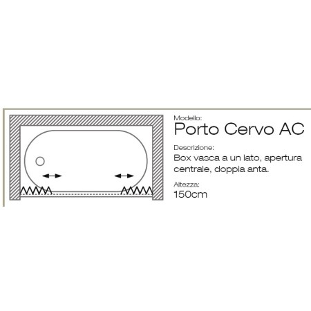 Parete Box Doccia Vasca da Bagno in PVC Nicchia a Soffietto Sopravasca un Lato