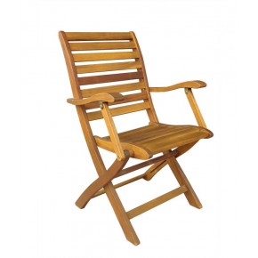 2 Poltrone Sedie da Giardino in Legno Esterno Pieghevoli Con Braccioli Balcone