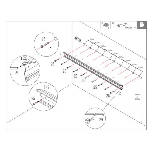 Pergola Addossata 5x3 in Alluminio Gazebo da Giardino Terrazzo Pergolato Carport | BricoShop24