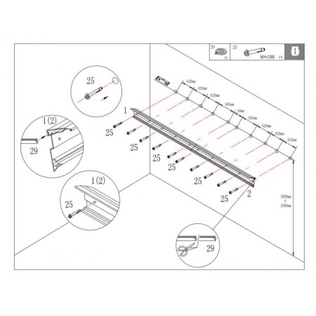 Pergola Addossata 5x3 in Alluminio Gazebo da Giardino Terrazzo Pergolato Carport | BricoShop24