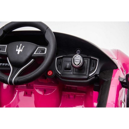 Maserati Ghibli Rosa Macchina Elettrica a Batteria 12 V con Telecomando