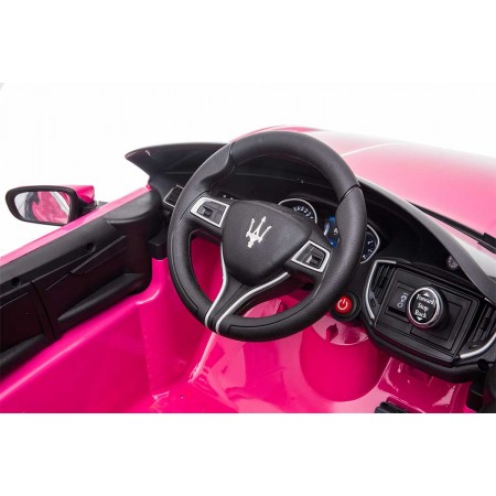 Maserati Ghibli Rosa Macchina Elettrica a Batteria 12 V con Telecomando