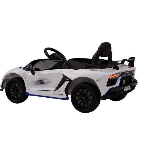 Macchinina a Batteria Lamborghini Bianco SVJ Small
