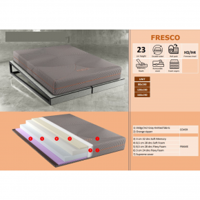 Materasso Memory Foam 120 x 190 cm Con Fodera 2