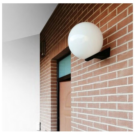 2 Applique a Sfera da Muro da Esterno 20 cm Opaca