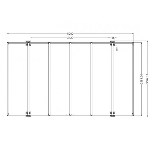 Tettoia in Alluminio 3x5 metri Carport Policarbonato Gazebo Posto Auto