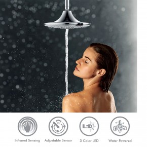 Soffione a Led Tondo per doccia diametro 24 cm a Pioggia 2