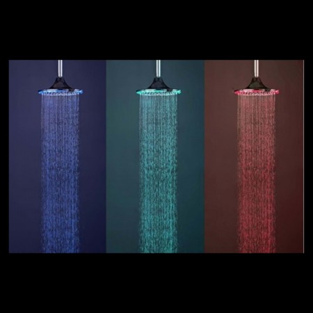 Soffione a Led Tondo per doccia diametro 24 cm a Pioggia