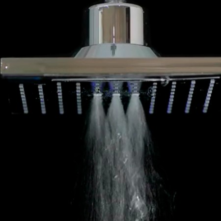 Soffione a Led Quadrato per doccia 22x22 cm Sensore infrarossi