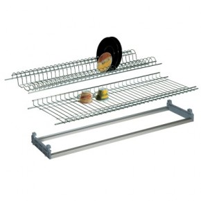 Kit scolapiatti cromato con Telaio regolabile cucina lunghezza 76 cm
