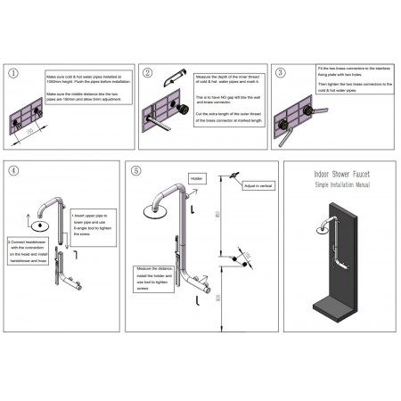 Doccia in acciaio inox da parete per esterno 316l
