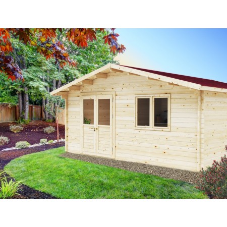 Casetta da Giardino 44 mm in Legno 6x6 infissi con doppio vetro