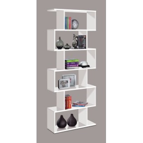 Mobile Libreria 80 Bianca Lucido Ripiani Design a Giorno Parete Modulare Studio