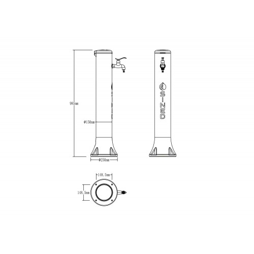 Fontanella Acqua design Moderno Attacchi rapidi