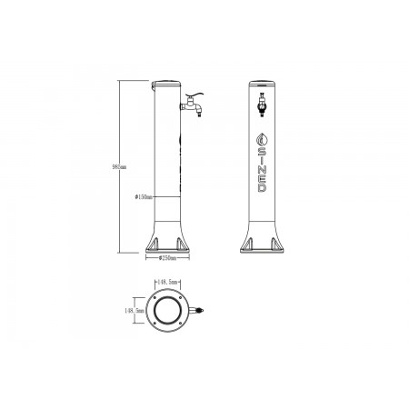 Fontanella Acqua design Moderno Attacchi rapidi