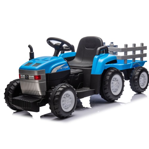 Trattore Elettrico 12V per Bambini con Telecomando Blu