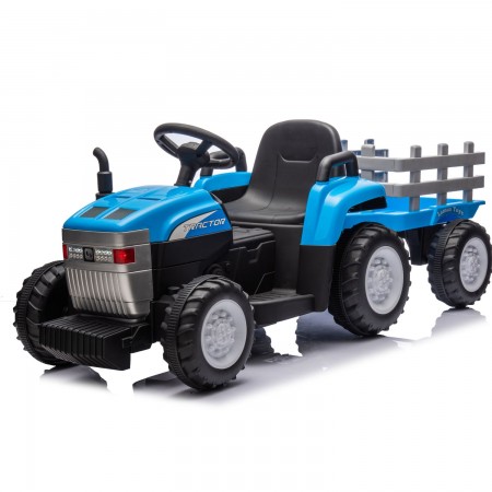 Trattore Elettrico 12V per Bambini con Telecomando Blu