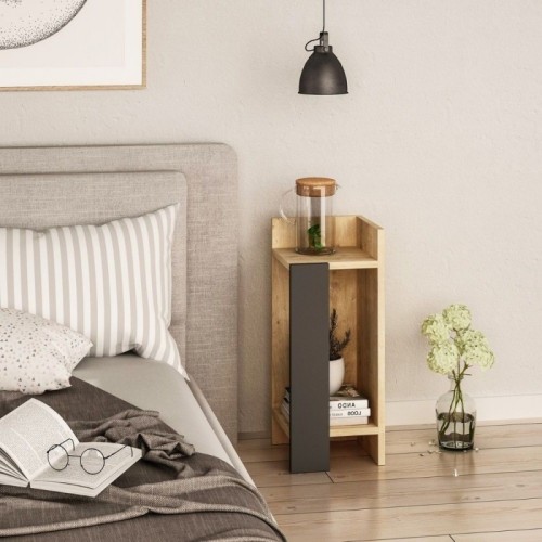 Tavolino comodino di Design Elos Destro in Rovere 27x25x60cm